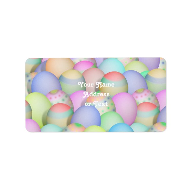 Coloured Easter Eggs Background Label (Front)