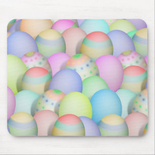 Coloured Easter Eggs Background Mouse Pad