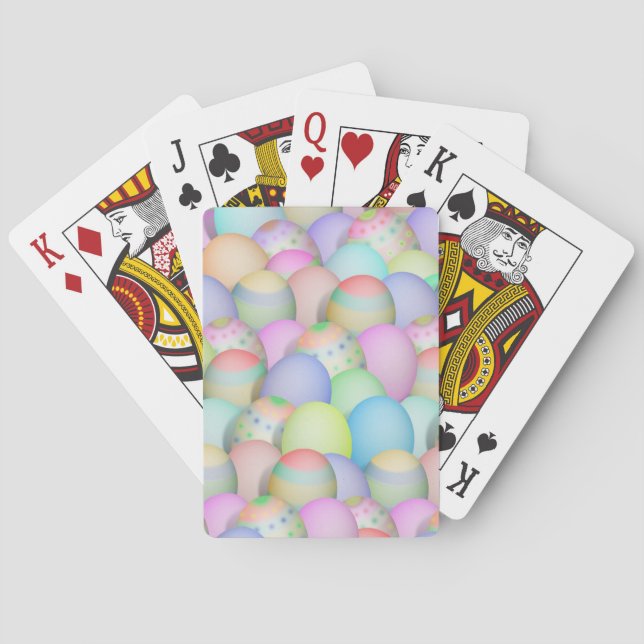 Coloured Easter Eggs Background Playing Cards (Back)