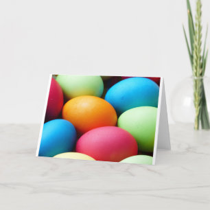 Coloured Easter Eggs, dyed, colourful Holiday Card