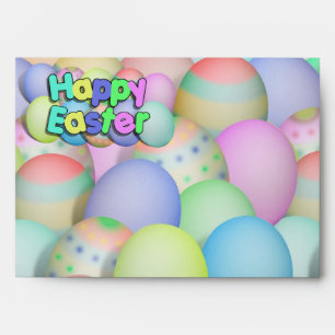 Coloured Easter Eggs - Happy Easter Envelopes