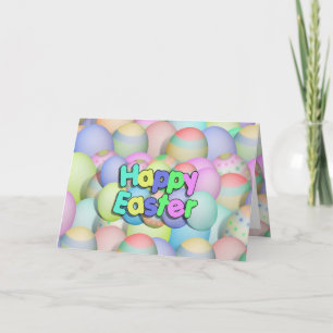 Coloured Easter Eggs - Happy Easter Holiday Card