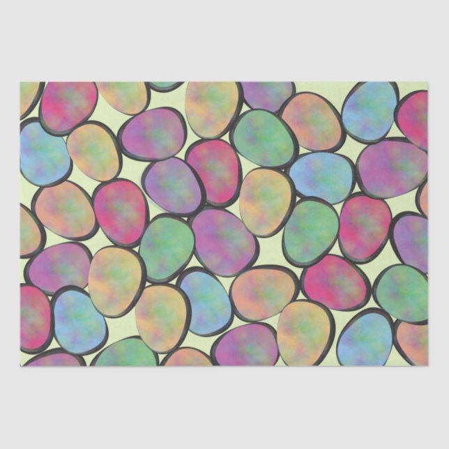 Coloured Easter Eggs Tissue Paper (Front)