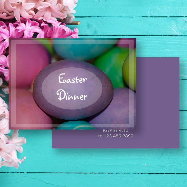 Coloured Eggs Easter Dinner Invitation (Creator Uploaded)