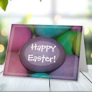 Coloured Eggs Happy Easter Holiday Card