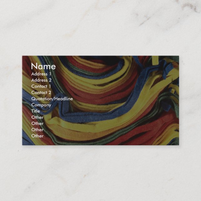 Coloured felt business card (Front)