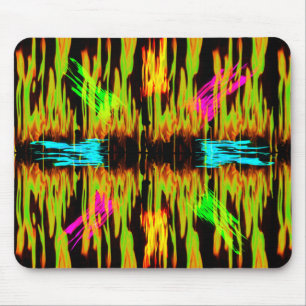 coloured fire mousepad