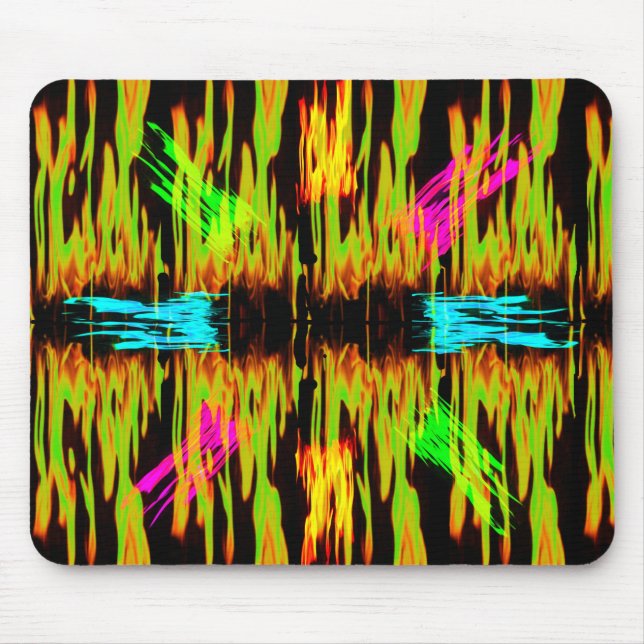 coloured fire mousepad (Front)
