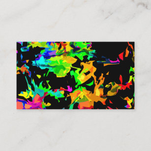 Coloured flames business card