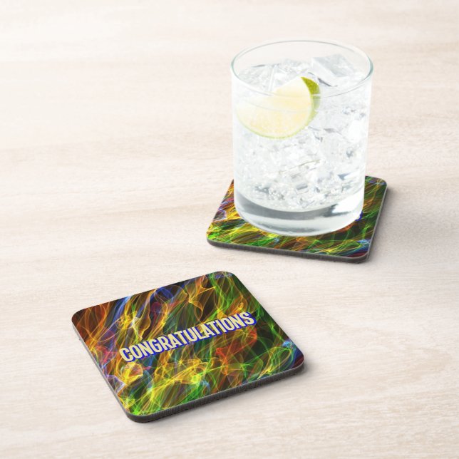 Coloured Flames Coaster (Right Side)