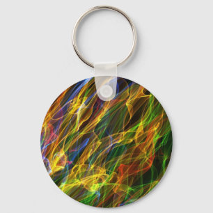 Coloured Flames Key Ring