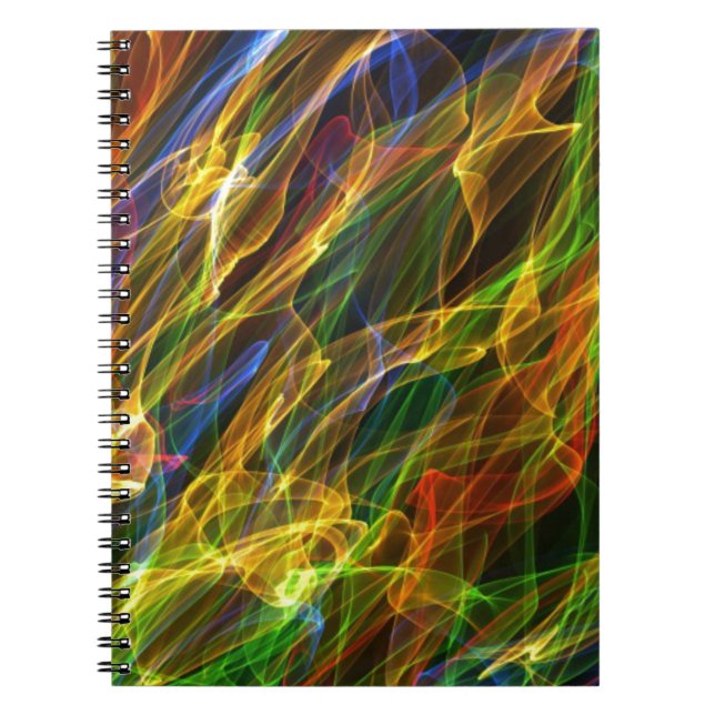 Coloured Flames Spiral Notebook (Front)