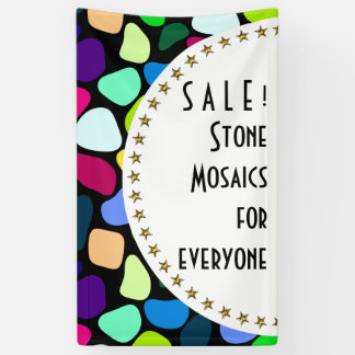 Coloured Flat Stone Mosaic I + your ideas Banner