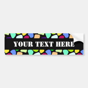 Coloured Flat Stone Mosaic I + your ideas Bumper Sticker