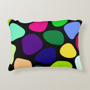Coloured Flat Stone Mosaic I + your ideas Decorative Cushion