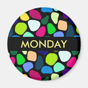 Coloured Flat Stone Mosaic I + your ideas Magnet