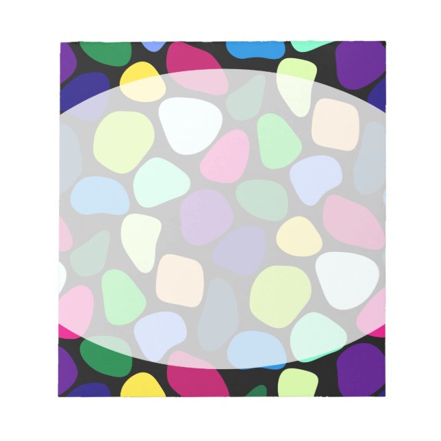 Coloured Flat Stone Mosaic I + your ideas Notepad (Front)