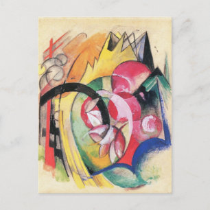 Coloured Flowers (aka Abstract Forms) by Franz Mar Postcard