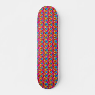 Coloured Flowers Skateboard
