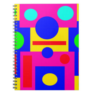 Coloured geometric shapes notebook