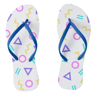 Coloured Geometric Shapes Pattern Jandals