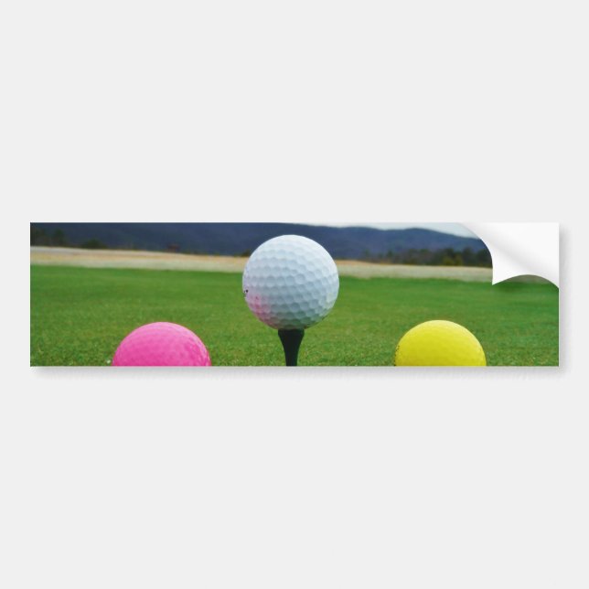 Coloured Golf Balls, mountain tee Bumper Sticker (Front)