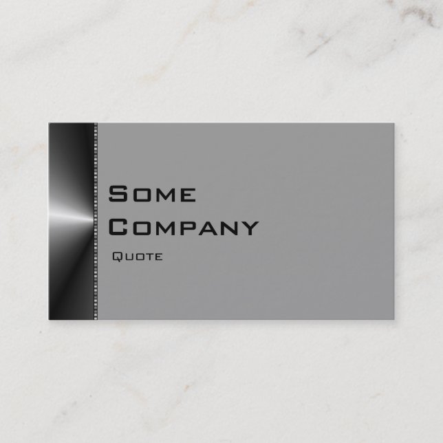 Coloured Gradient (Black And White) Business Card (Front)
