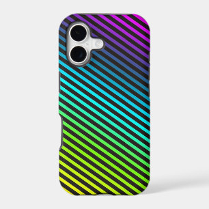 Coloured Gradients Stripes - black pink blue green