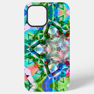 Coloured green virtual stars with neon shades thr iPhone 12 pro max case
