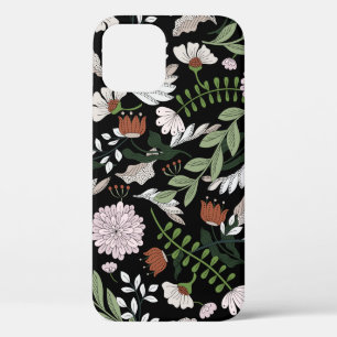 Coloured hand painted seamless pattern with flower iPhone 12 case