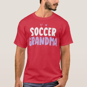 Coloured Heart Funny Soccer Grandma Saying T-Shirt