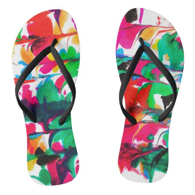 Coloured hearts jandals (Footbed)