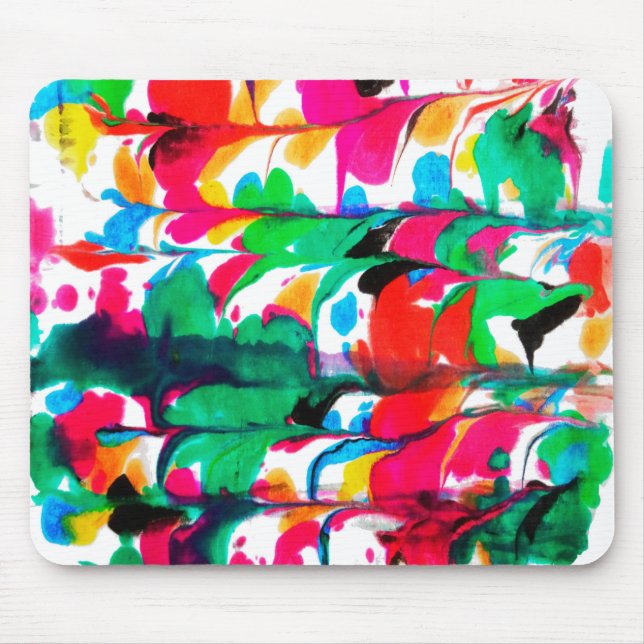 Coloured hearts mouse pad (Front)