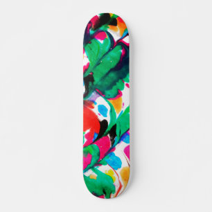Coloured hearts skateboard