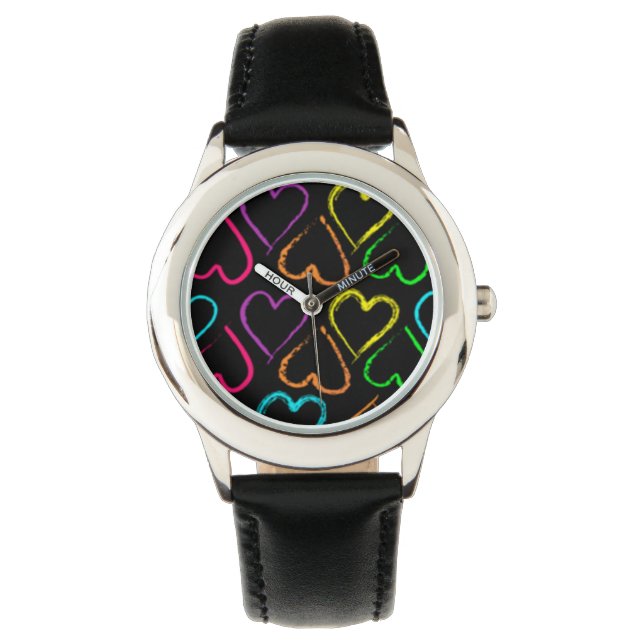 Coloured Hearts Watch (Front)