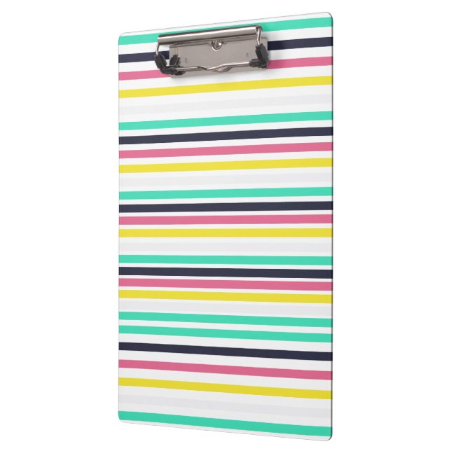 Coloured Horizontal Stripes  Clipboard (Left)