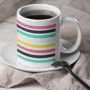 Coloured Horizontal Stripes Coffee Mug