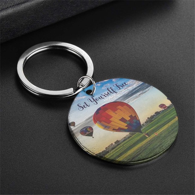 Coloured hot-air balloon keychain (Colored hot-air balloon keychain)