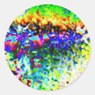 Coloured ice classic round sticker