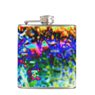 Coloured ice hip flask