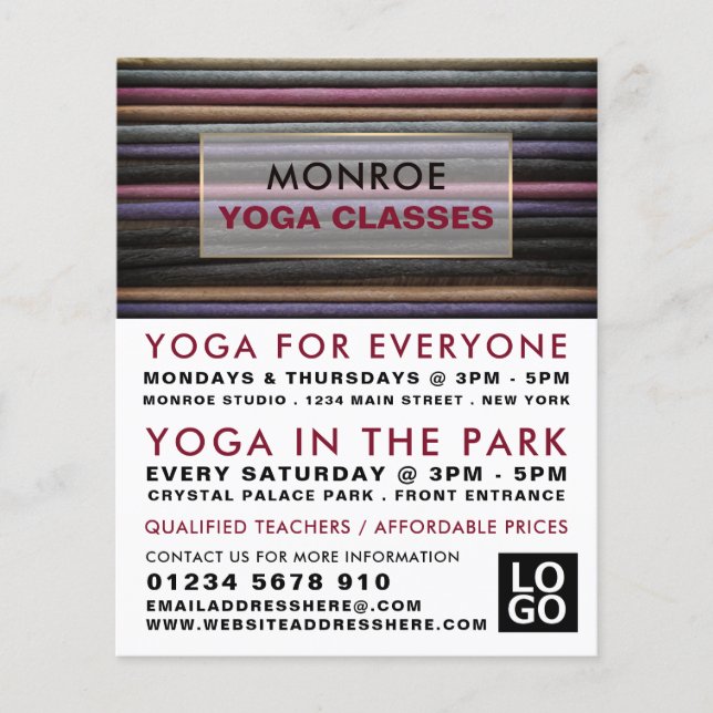 Coloured Incense, Yoga Class Advertising Flyer (Front)