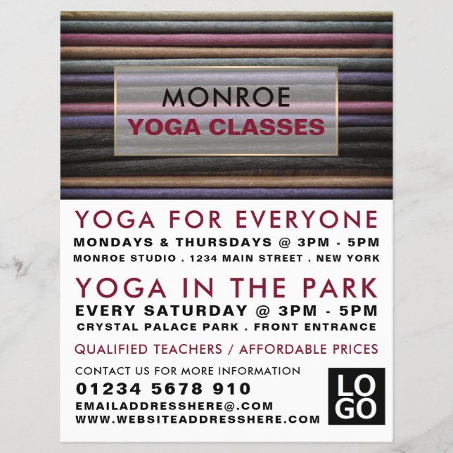 Coloured Incense, Yoga Class Advertising Flyer (Front)