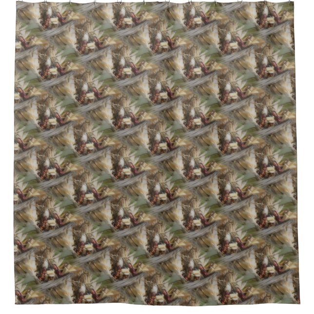 Coloured Indian Corn Nature Pattern  Shower Curtain (Front)