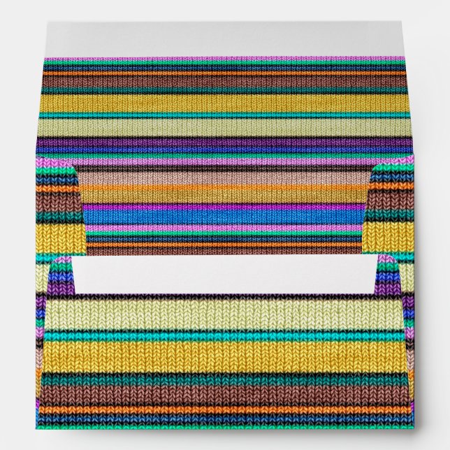 Coloured knitting Stripes seamless pattern 1 Envelopes (Back (Bottom))