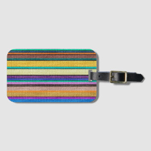 Coloured knitting Stripes seamless pattern 1 Luggage Tag