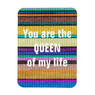 Coloured knitting Stripes seamless pattern 1 Magnet