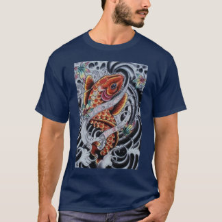Coloured KOI Tattoo look Tee