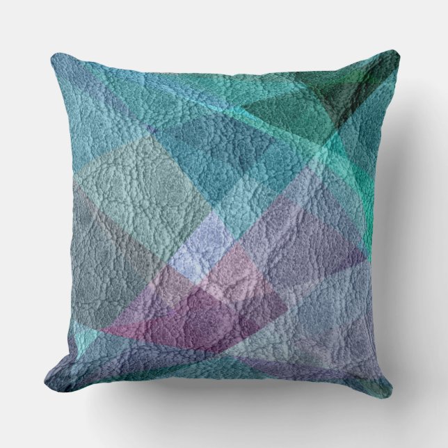 Coloured Leather Cushion (Front)