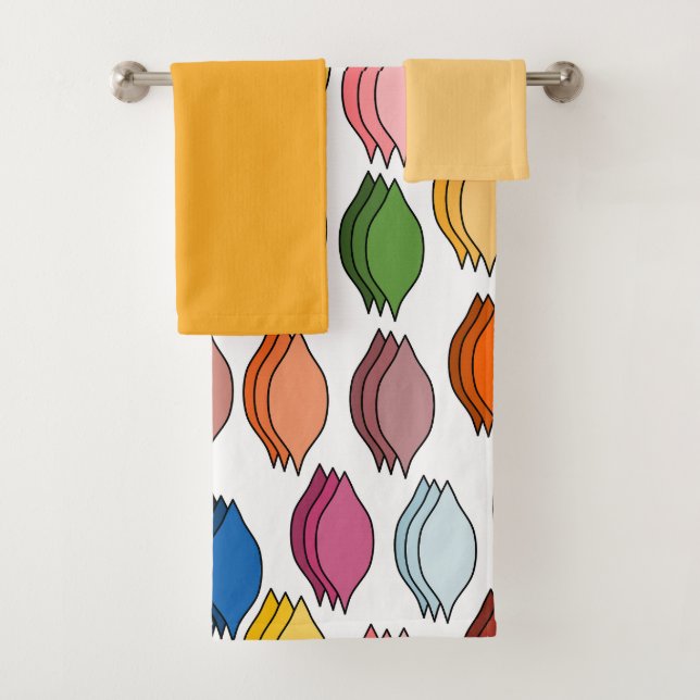 Coloured Leaves  Bath Towel Set (Insitu)