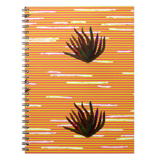 Coloured leaves,exotic plant seamless pattern in v notebook